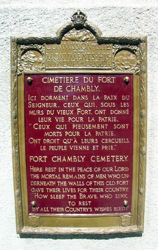 Fort Chambly Cemetery, Chambly, La Valle-du-Richelieu, Montrgie, Quebec