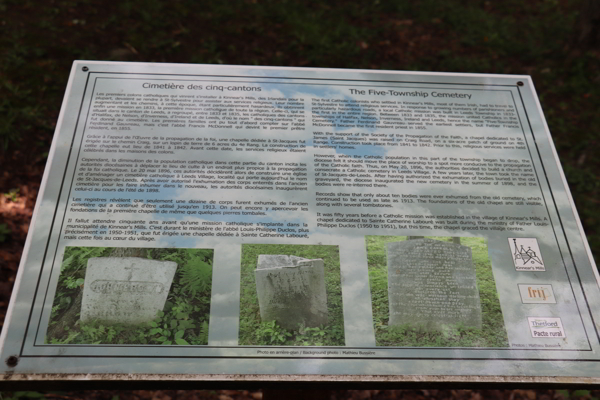 The Five Township (aka Old Catholic) Cemetery, Kinnear's Mills, Les Appalaches, Chaudire-Appalaches, Quebec