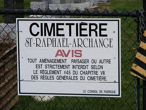 Cimetire St-Raphal-Archange, L'le-Bizard, Montral, le-de-Montral, Québec