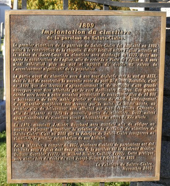 Ste-Claire Ancient (1st) R.C. Cemetery, Bellechasse, Chaudire-Appalaches, Quebec