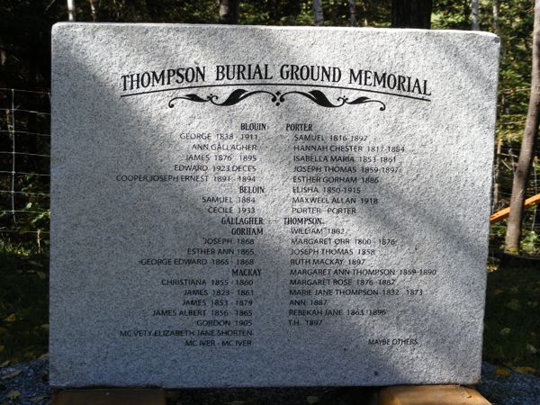 Thompson Burial Ground Cemetery, Ham-Sud, Les Sources, Estrie, Quebec