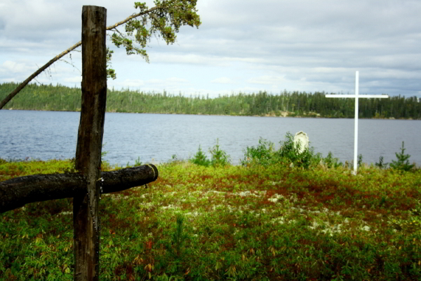 Ancien cimetire de Kikendatch, La Tuque, Mauricie, Québec